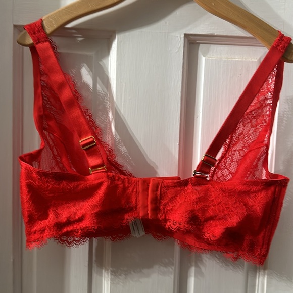 Soma 38DDD Red Lace Bra Underwire NWOT - Picture 2 of 3